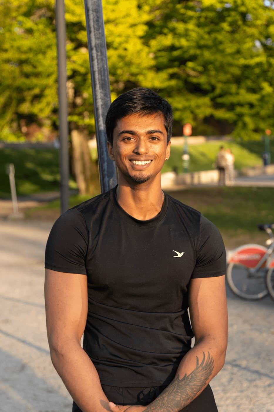 Saran in a park